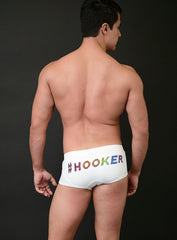 MICK SWIM TRUNK WITH CRYSTAL LOGO - PRIDE LIMITED EDITION