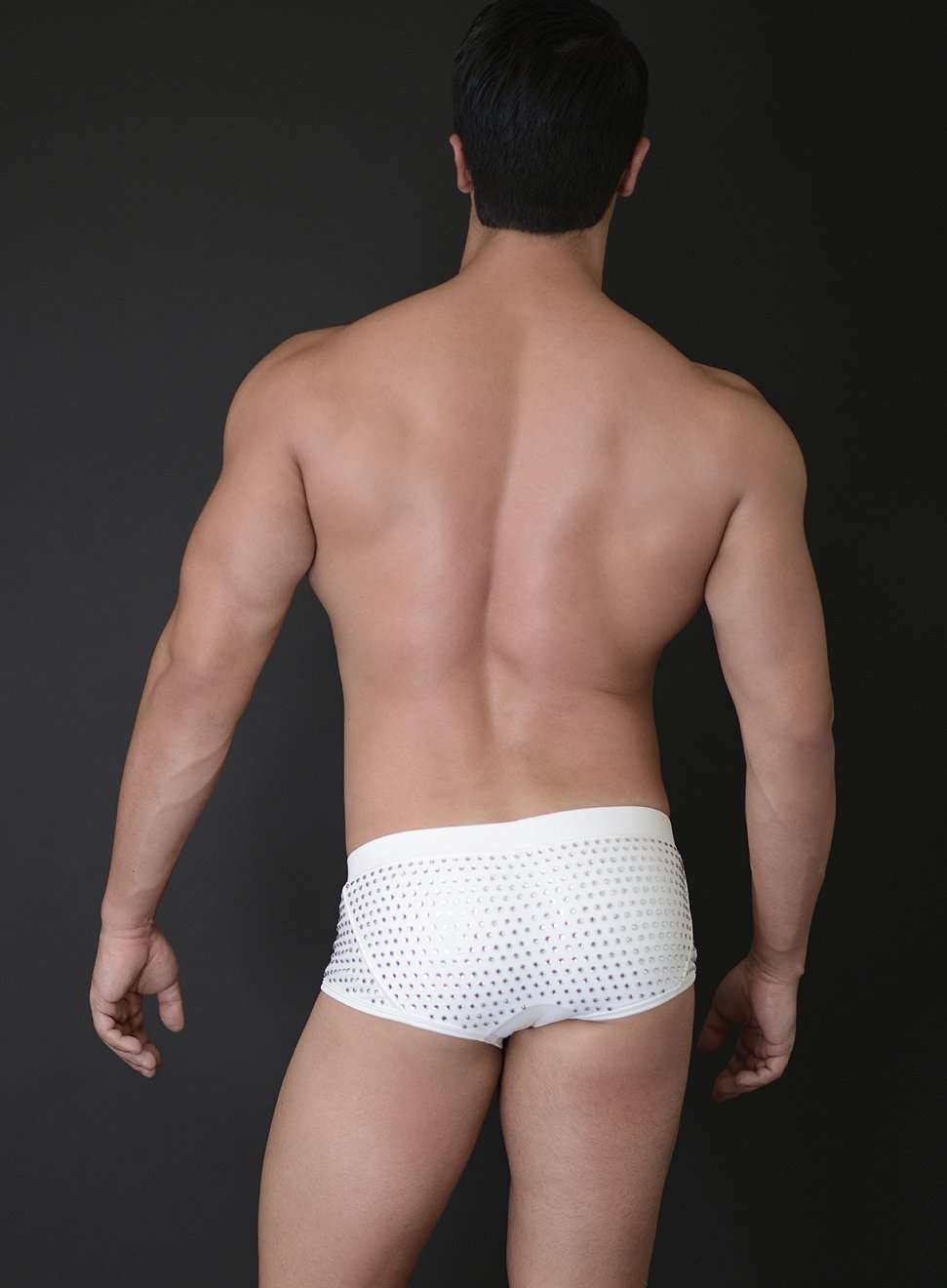 MICK SWIM TRUNK WITH CRYSTALS